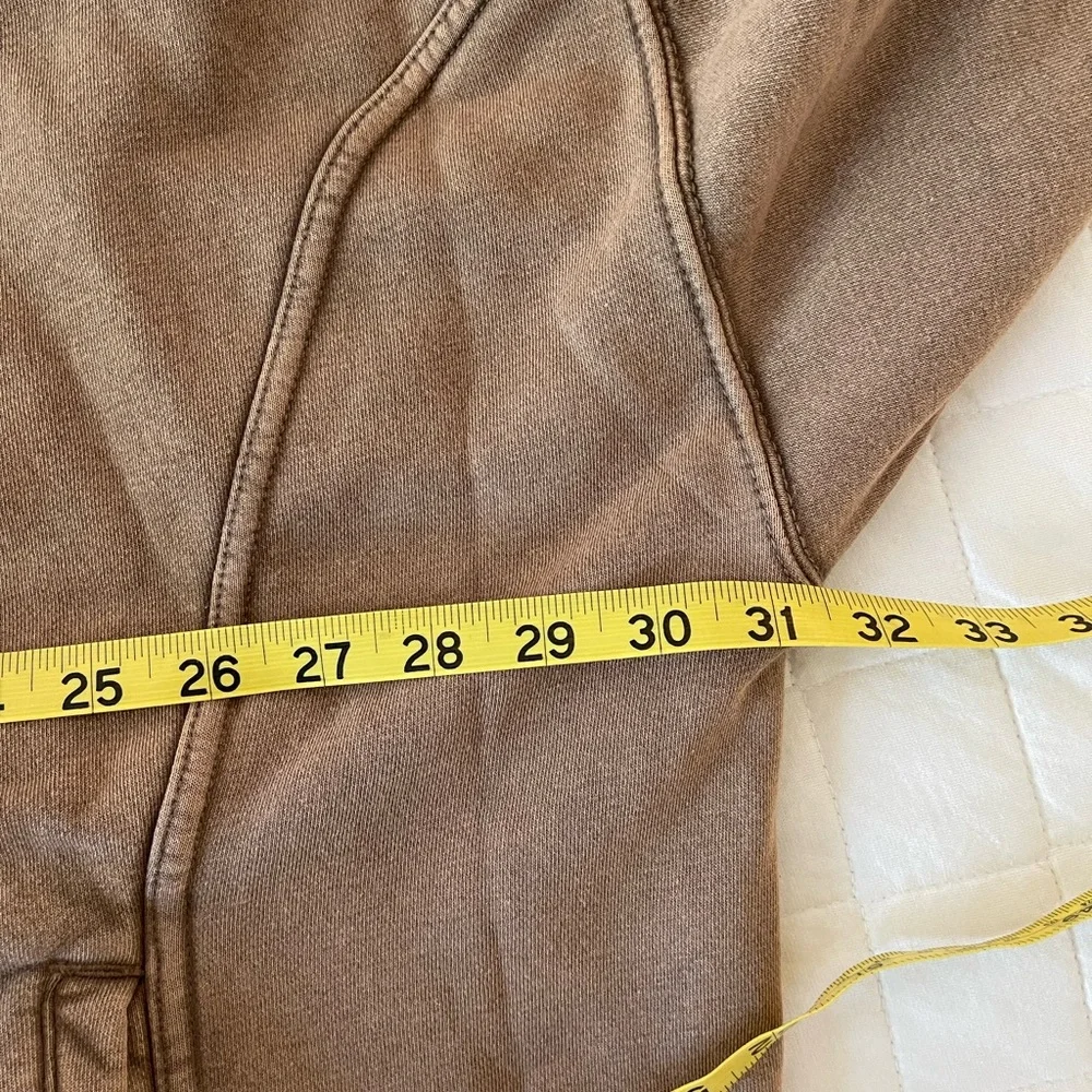 Free People FP Movement Sprint to the Finish Hoodie Taupe Sz L - Picture 5 of 9